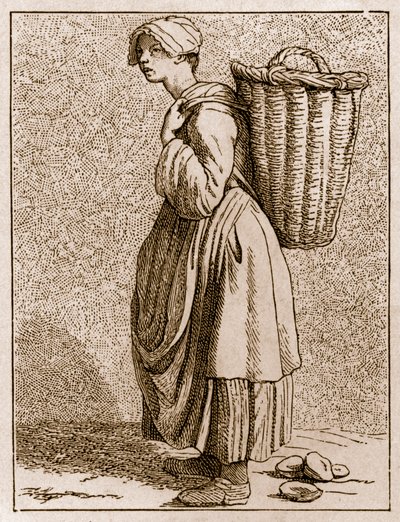 Venditore di ostriche francese nella Parigi del XVIII secolo da Unknown